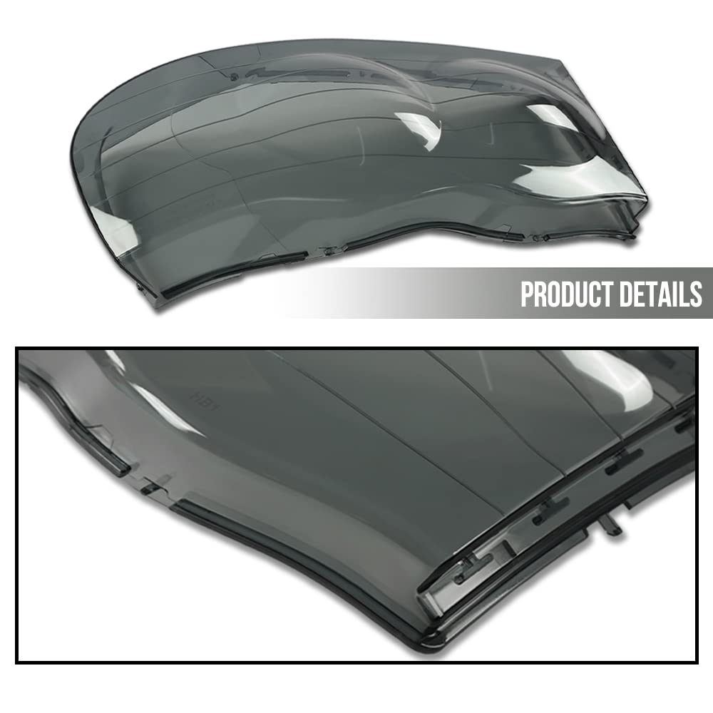 G-PLUS Chrome Housing Amber Corner Headlight Lamps Cover Smoke Compatible with 2002-2005 Dodge Ram 1500/2003-2005 Dodge Ram 2500 3500 55077121AF 55077120AF 55077121AG 55077120AG
