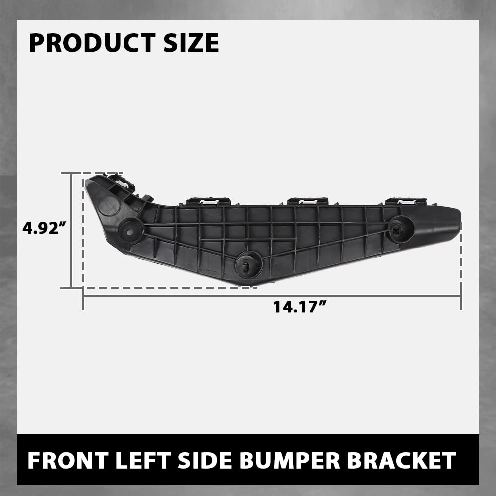 G-PLUS Front Left Bumper Bracket, Compatible with Toyota Highlander Plus 2013/ Highlander (submodel: Base, Hybrid, Hybrid Limited, Limited, SE) 2011-2013, Driver Side, 521460E040, TO1042120