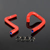 G-PLUS Silicone Radiator Coolant Hose Kit w/Clamps Compatible with Chevy Corvette 5.7L LT1 V8 1991-1996 (Red 2 PCS)