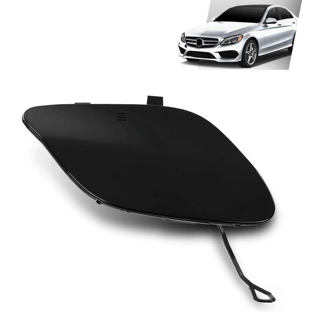 G-PLUS Front Bumper Tow Eye Hook Cover Cap Compatible with Benz C63AMG W205 C300 C400 2015-2018 2058850724, A2058850724