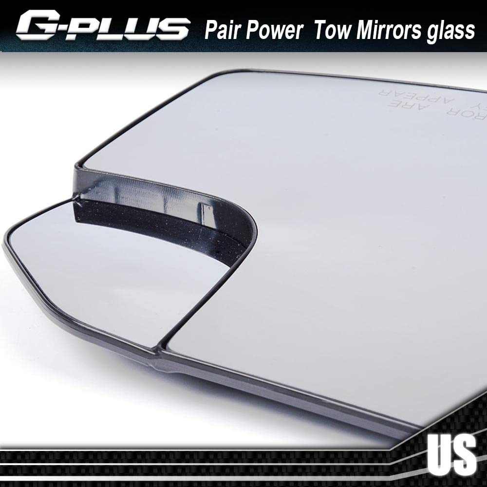 G-PLUS Power Mirror Glass Compatible With Ford F150 2015-2020 Exterior Mirror View Mirror Glass,A Pair Left+ Right Side
