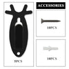 G-PLUS Black 5PCS Wall Hanger Hook European Antler Style Wall Mount Bracket for Hanging Mounting Elk Deer Antelope Living Room Bedroom Home Decor