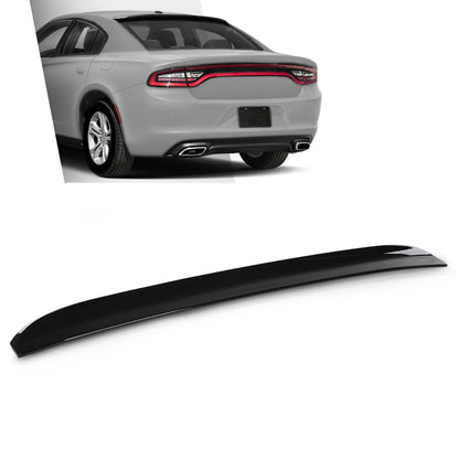 G-PLUS Rear Window Roof Spoiler Compatible with Dodge Charger All Models 2015-2024 Duckbill Style Gloss Black