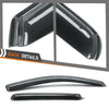 G-PLUS in-Channel Side Window Vent Visor Deflectors Rain Guards Compatible with Chevy Colorado Crew Cab 2015-2022; Fit GMC Canyon Crew Cab 2015-2022; Not Fit Extended/Double Cab 4 PCS Smoky