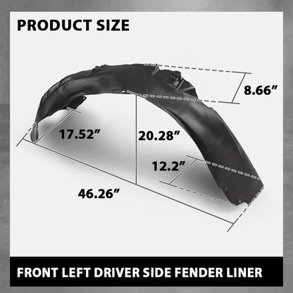 G-PLUS Front Left Fender Liner Inner, Compatible with Audi A4 A4 Quattro 3rd Generation 2005-2008/ Audi S4 4th Generation 2005-2008, Driver Side, 8E0821171E, AU1250100