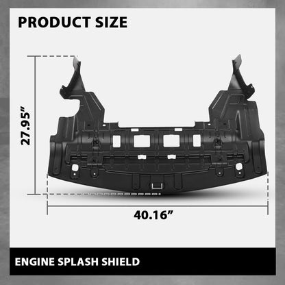 G-PLUS Engine Splash Shields Front Compatible with Buick Encore (submodel: Base, Convenience, Leather, Premium) 2013 2014 2015 2016, Fit Buick Encore Sport Touring 2016 94550786, GM1228150 Black