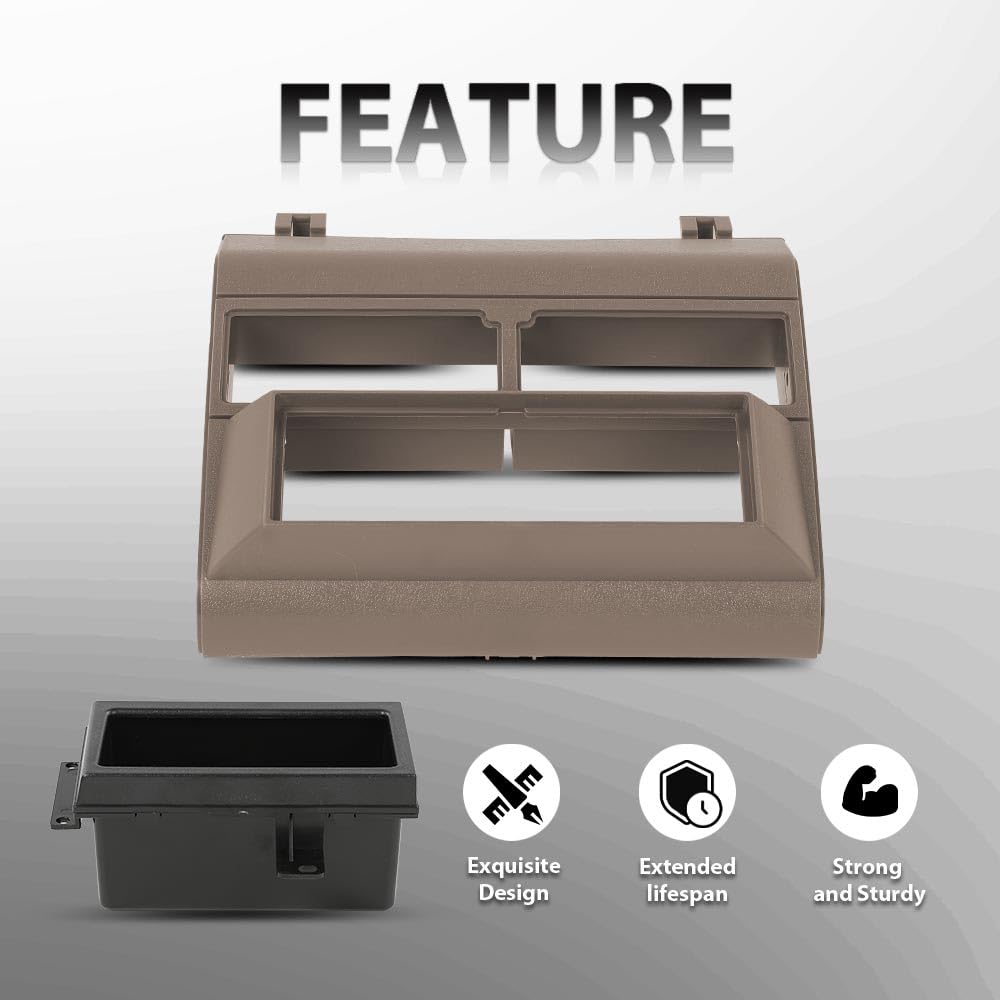 G-PLUS Single Din Radio Stereo Dash Kit Beige w/Storage Pocket Compatible with 1992-1994 Chevy Crew Cab Dually/Fits 1992-1994 Chevy Blazer Full Size/Fits 1988-1994 Chevy Pickup Full Size