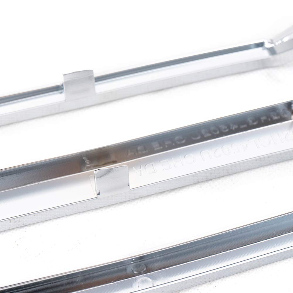 G-PLUS Front Chrome Grille Insert Snap On Compatible with Chevy Silverado 1500 2016 2017 2018 ABS plastic