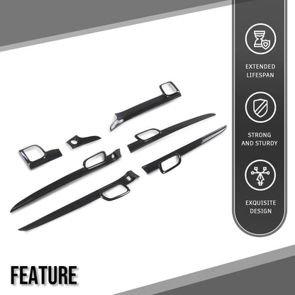 G-PLUS Dashboard Panel Trim Door Handle Trim Compatible with Jeep Grand Cherokee 2011-2021 7pcs Center Console Panel Trim & Inner Door Handle Trim