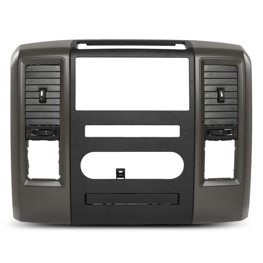 G-PLUS Radio Bezel Dash Trim Panel Compatible with Dodge Ram 2009 2010 2011 2012 Gray