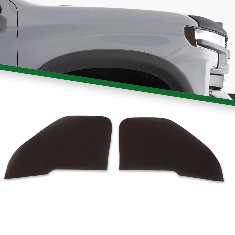 G-PLUS Front Headlight Side Reflector Smoke Compatible with 2019-2021 Silverado 1500