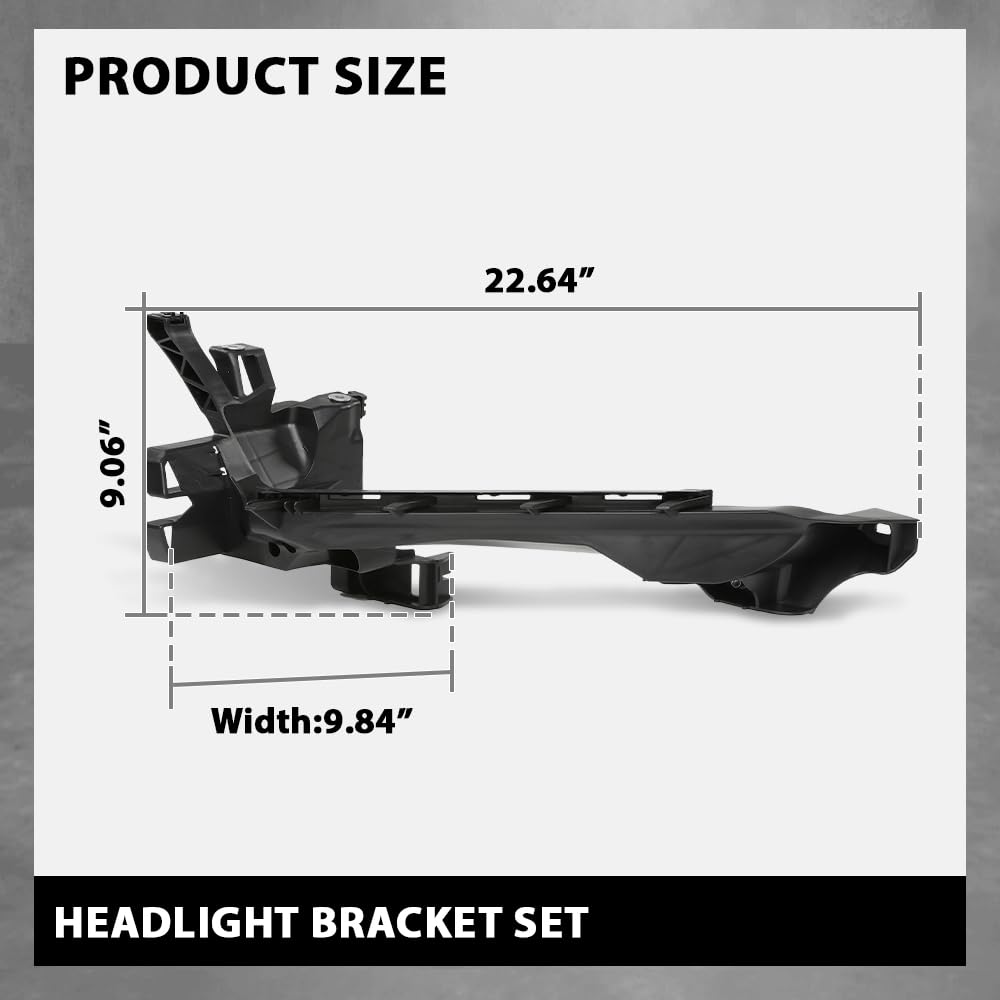 G-PLUS Pair Front Headlight Brackets, Compatible with Audi Q5 SQ5 2018 2019 2020, Headlamp Support Left Driver & Right Passenger Side 2PCS, 80A805608, 80A805607
