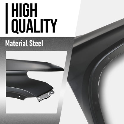 G-PLUS Front Right Fender Panel Compatible with Chevy Traverse L 2018-2021 / True North 2019-2023 Fit Chevy Traverse 2018-2023 84679032, GM1241409 Black