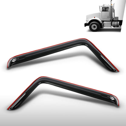 G-PLUS Window Guard Deflectors Compatible with Kenworth C500 W900 T800 Smoky