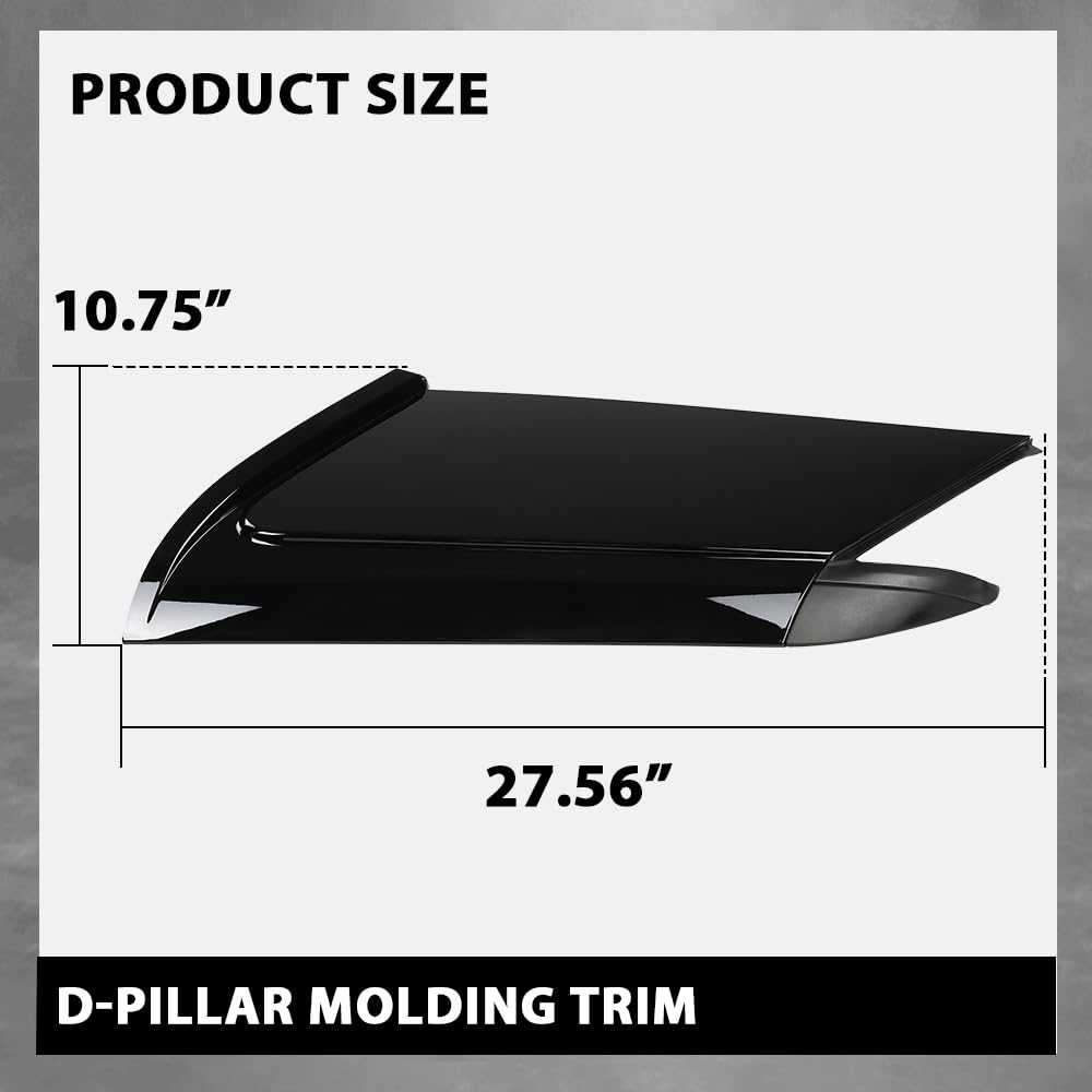G-PLUS Rear Outside D Pillar Molding Trim Compatible with Range Rover Sport 2014-2022 2PC