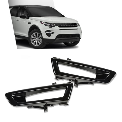 G-PLUS Front Bumper Fog Light Lamp Bezel Left +Right Compatible with Land Rover Discovery Sport 2015-2018