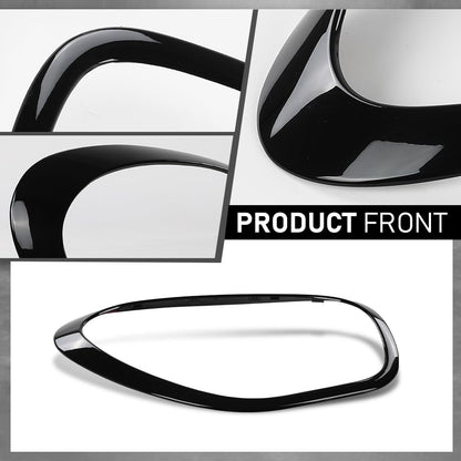 G-PLUS Headlight Bezels Set Compatible with 2011-2016 Mini Cooper Countryman Driver & Passenger Side Left&Right 51139812899, 51139812900, MC2506102, MC2507102 Glossy Black