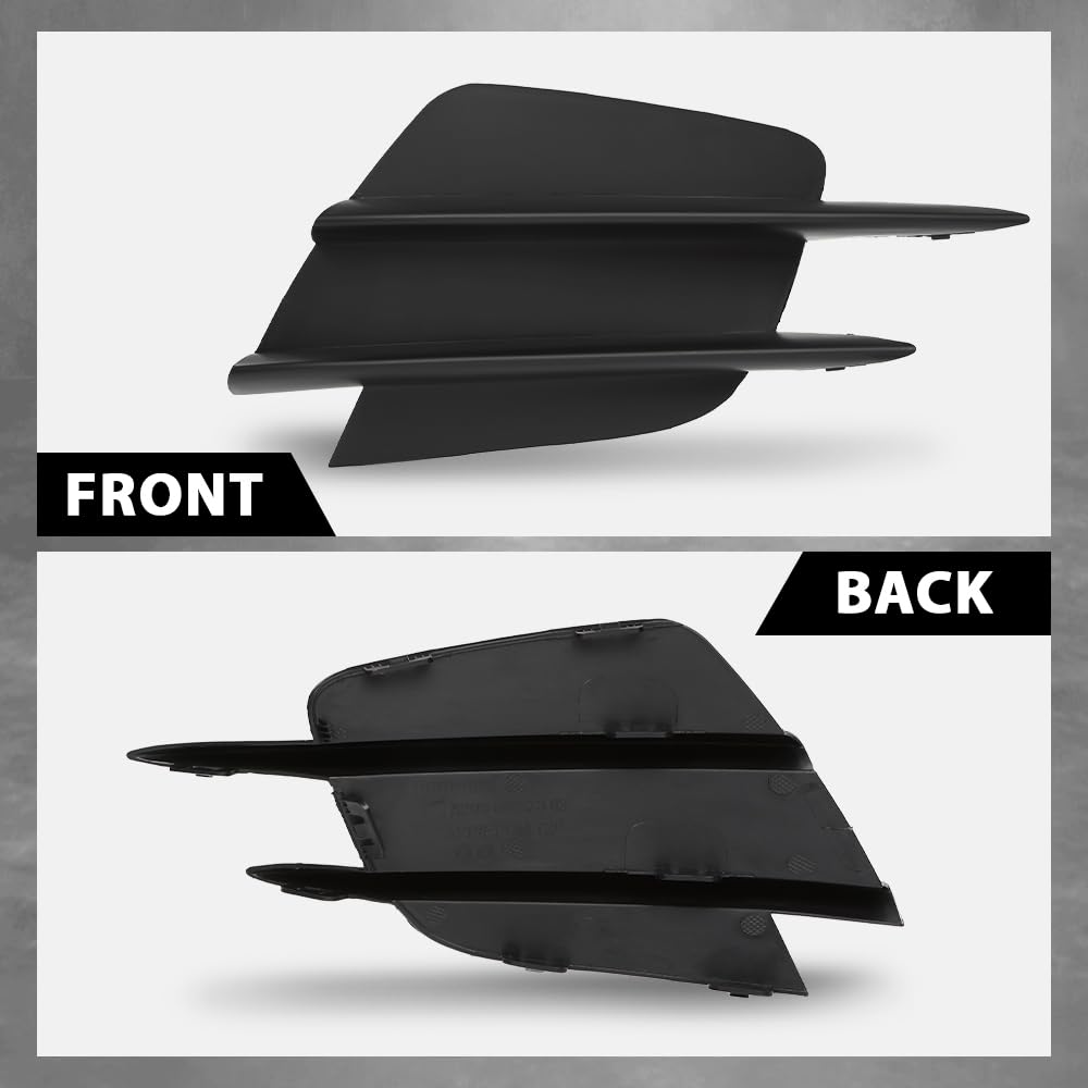 G-PLUS Pair Front Bumper Lower Grille Trim, Compatible with Benz C-Class AMG-Line 2019-2021 Facelift (W205, S205, C205, A205), LH Driver & RH Right 2PCS, 2058857202, 2058857302 Fog Light Cover