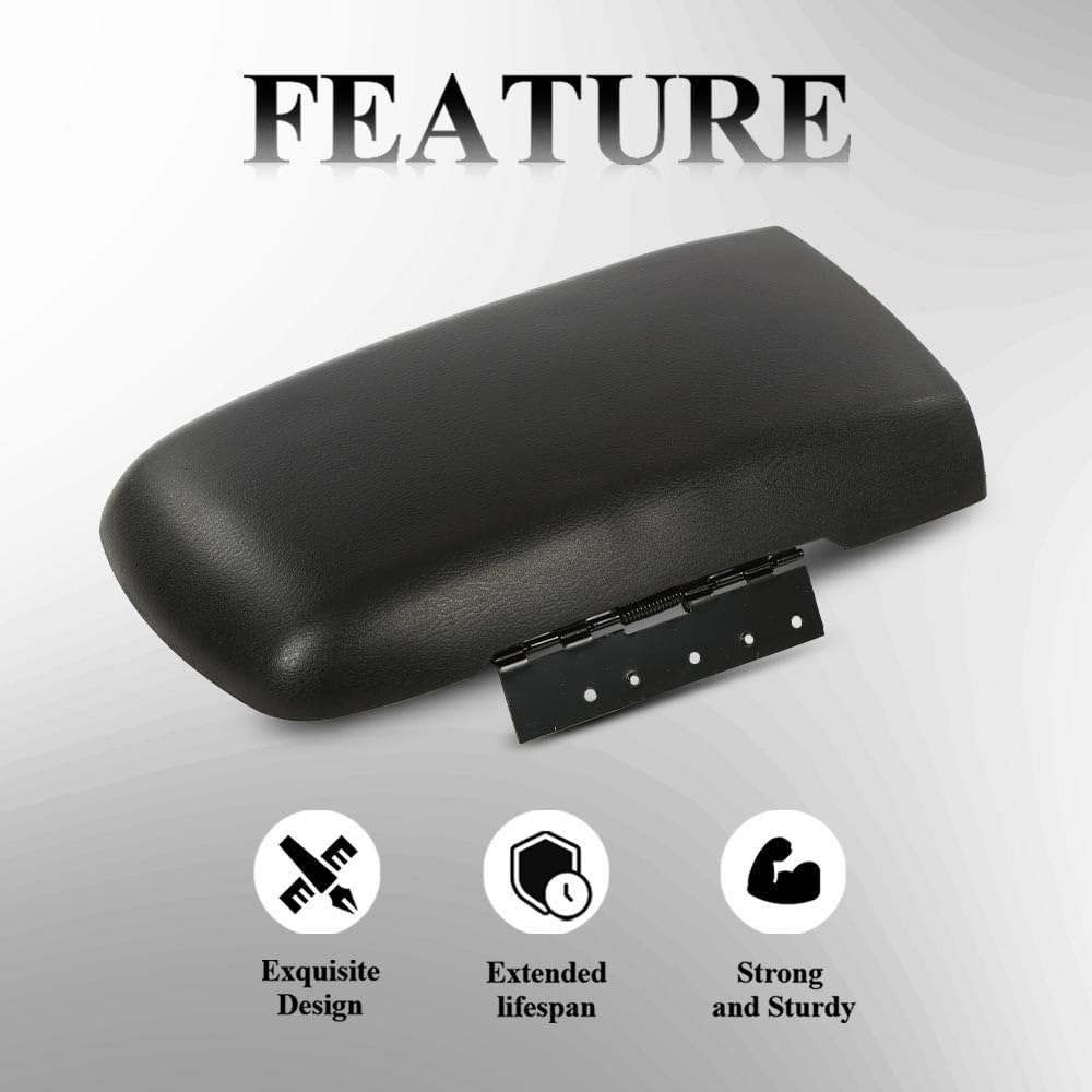 G-PLUS Center Console Lid Armrest Door Compatible with Chevy Camaro/Pontiac Firebird 1997-2002 Black 10423155 10273748