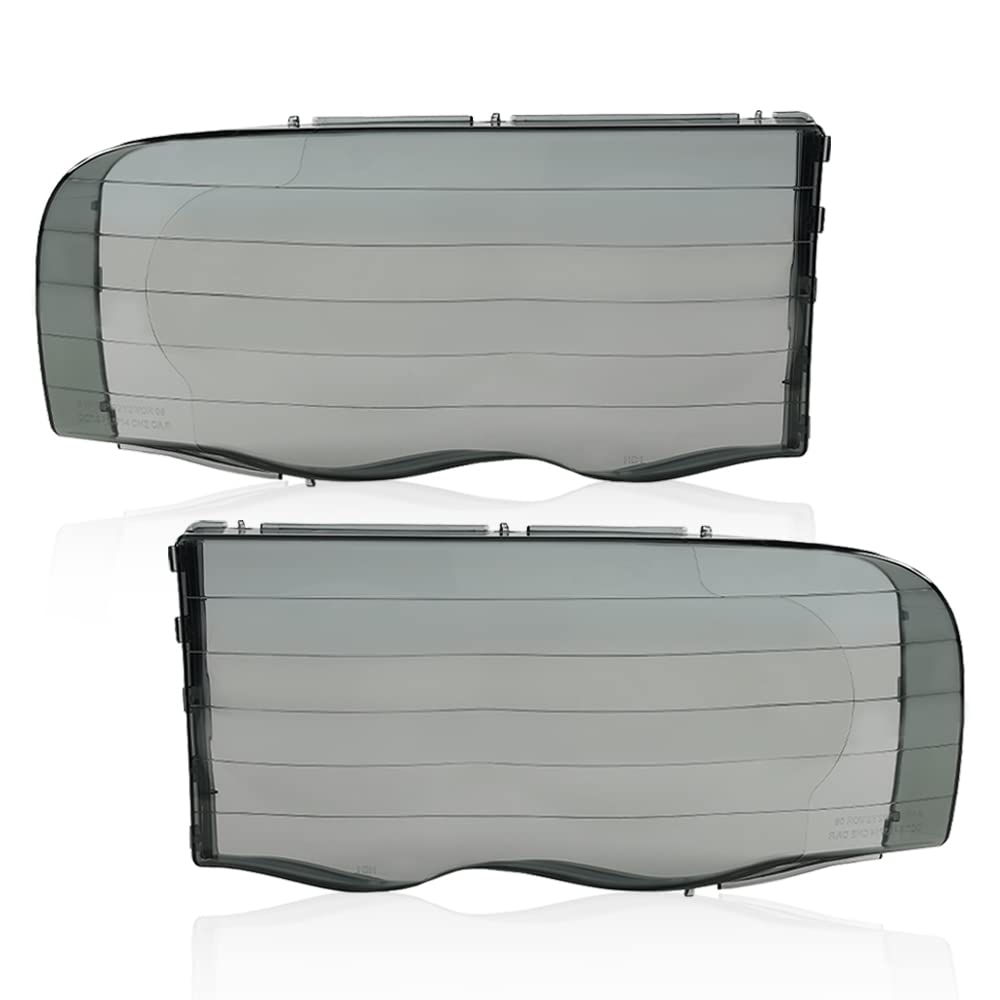 G-PLUS Chrome Housing Amber Corner Headlight Lamps Cover Smoke Compatible with 2002-2005 Dodge Ram 1500/2003-2005 Dodge Ram 2500 3500 55077121AF 55077120AF 55077121AG 55077120AG