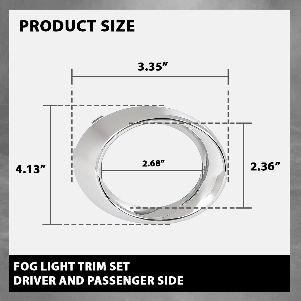 G-PLUS Fog Light Trim Set Left and Right Chrome 2Pcs Compatible with Benz GLK350 (submodel: 4Matic, Base) 2010-2012 2048851074