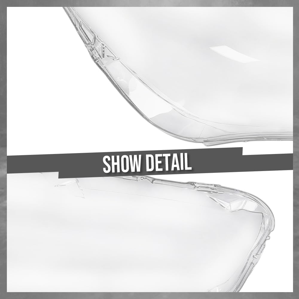 G-PLUS Headlight Lens Cover Compatible with BMW X2 F39 2018-2023 Left & Right Pair Front Headlamp Lens Cover Clear