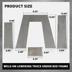 G-PLUS Lowering Truck C Notch Kit for Truck Silver Side View