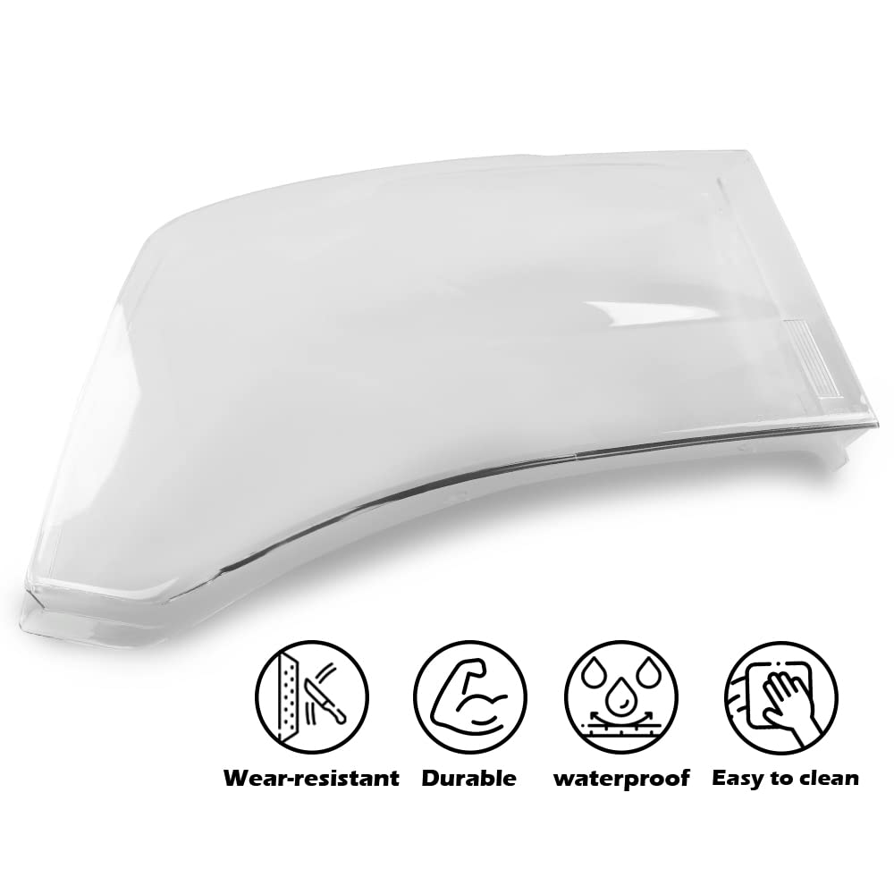 G-PLUS Housing Clear Corner Headlight Head Lamps Cover Clear Compatible with 2009 2010 Dodge Ram 1500/2010 Dodge Ram 2500 3500 68001484AE 68001484AG