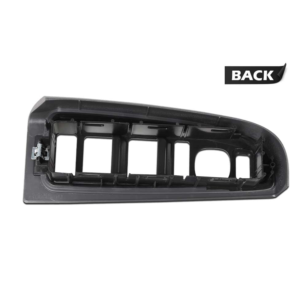 G-PLUS Window Switch Bezel Cover Driver Side, Push Button, Manual, Dark Gray, Compatible with Chevy Silverado/GMC Sierra 2003-2007