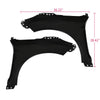 Compatible For Ford Focus 2012 2013 2014 2015 2016 2017 2018 Fender Quarter Panel Steel Primed Front Left Right Side Set Pair FO1241287 FO1240287