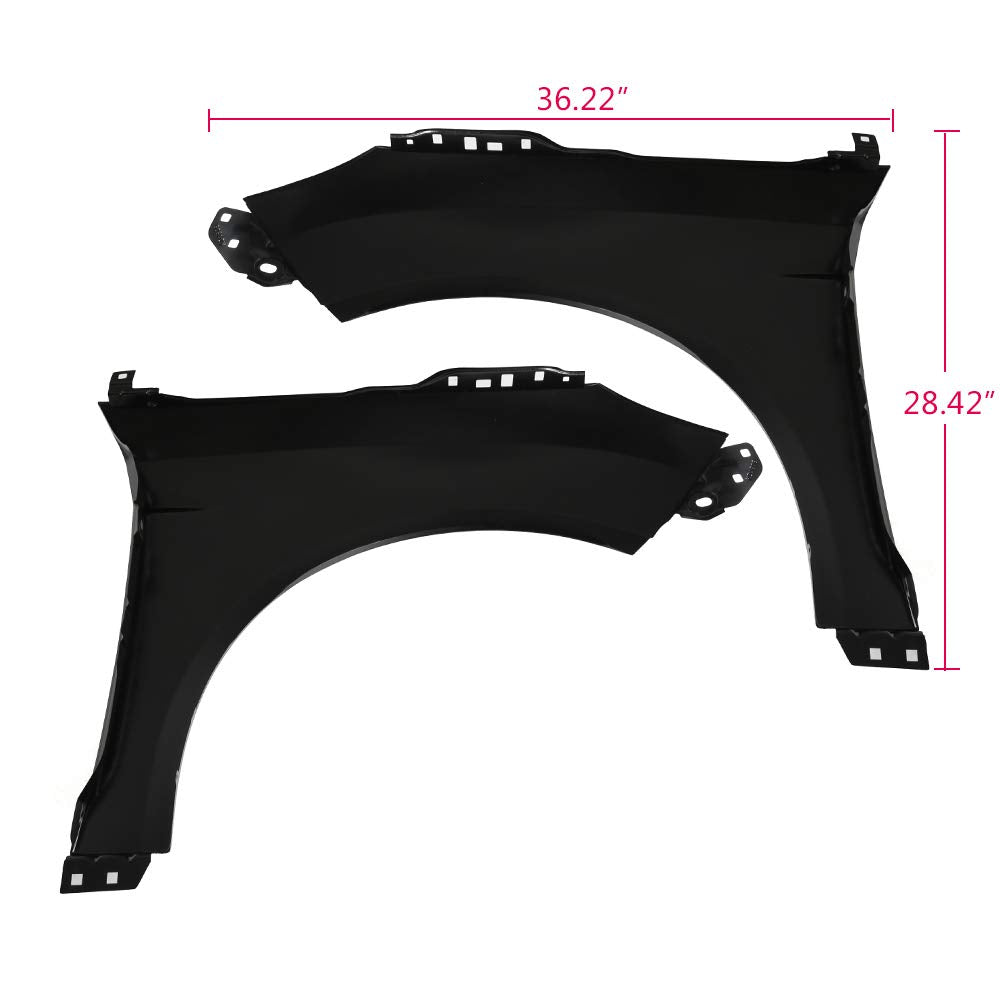 Compatible For Ford Focus 2012 2013 2014 2015 2016 2017 2018 Fender Quarter Panel Steel Primed Front Left Right Side Set Pair FO1241287 FO1240287