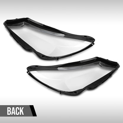 G-PLUS Headlight Lens Cover Compatible with Benz GLC-Class W253 CLA250 CLA45 AMG 2016-2019 Left & Right Front Headlamp Lens Cover Clear
