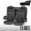 G-PLUS Front & Rear Seat Covers Full Set Compatible with Dodge Challenger SE SXT RT 2011-2014 (NOT Fit SRT8) Black