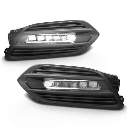 G-PLUS LED Fog Lights w/Wiring + Switch + Covers Set Compatible with Honda HRV HR-V Sport Utility 4-Door 2019-2022 71106T7AJ10,HO1038158,HO2603104 Black