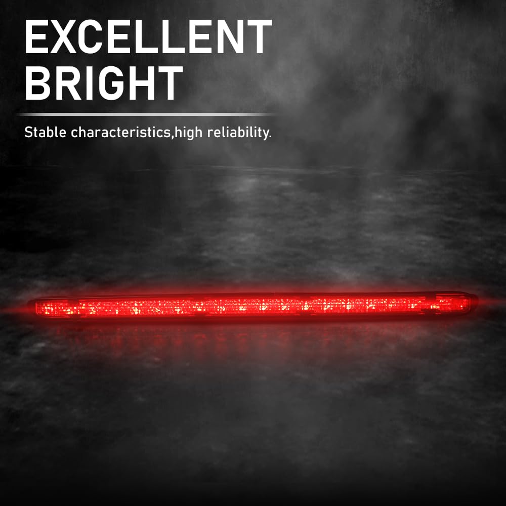 G-PLUS LED 3rd Third Brake Light Compatible with Benz C-Class W203 Sedan & AMG 2001-2007, Not Fit W203 Wagon Models, High Mount Cargo Light, Red Lens Clear Housing, A2038201456, 2038201456
