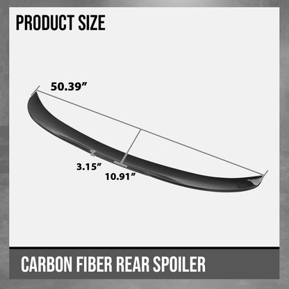 G-PLUS Rear Trunk Spoiler Wing Compatible with BMW F10 5 Series 4 Door Sedan Model 2011-2017 Fit BMW F10 M5 Sedan 2011-2017 Not Fit Wagon Model Carbon Fiber Black