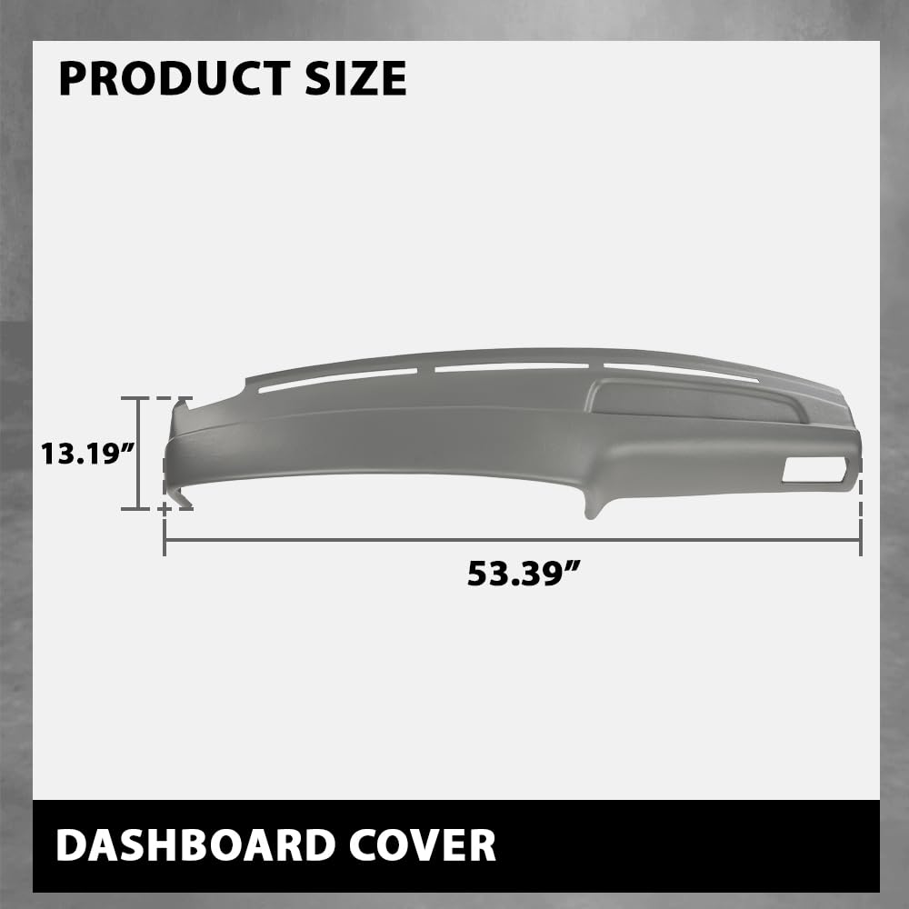 G-PLUS TPE Dashboard Cover Compatible with Toyota 4Runner Pickup 1989-1995 Gray Dash Panel