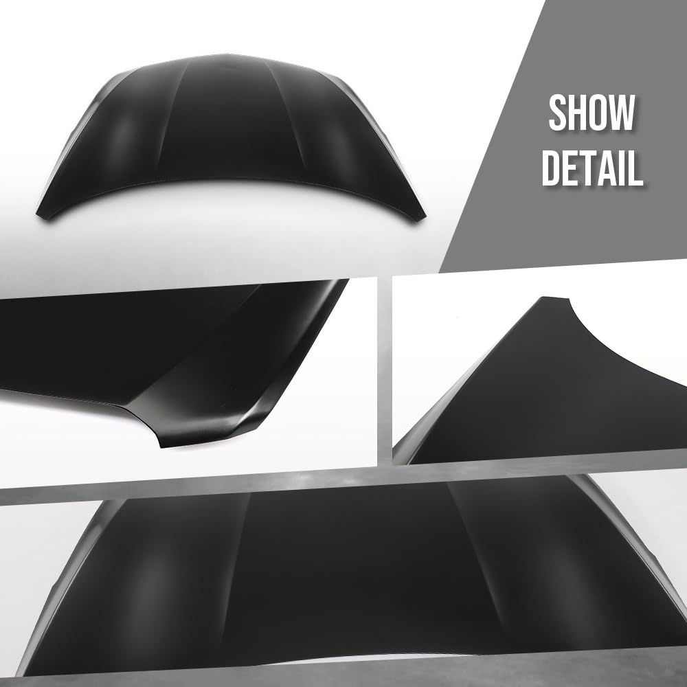 G-PLUS Front Hood Panel Compatible with Cadillac XT5 2017-2023 Black
