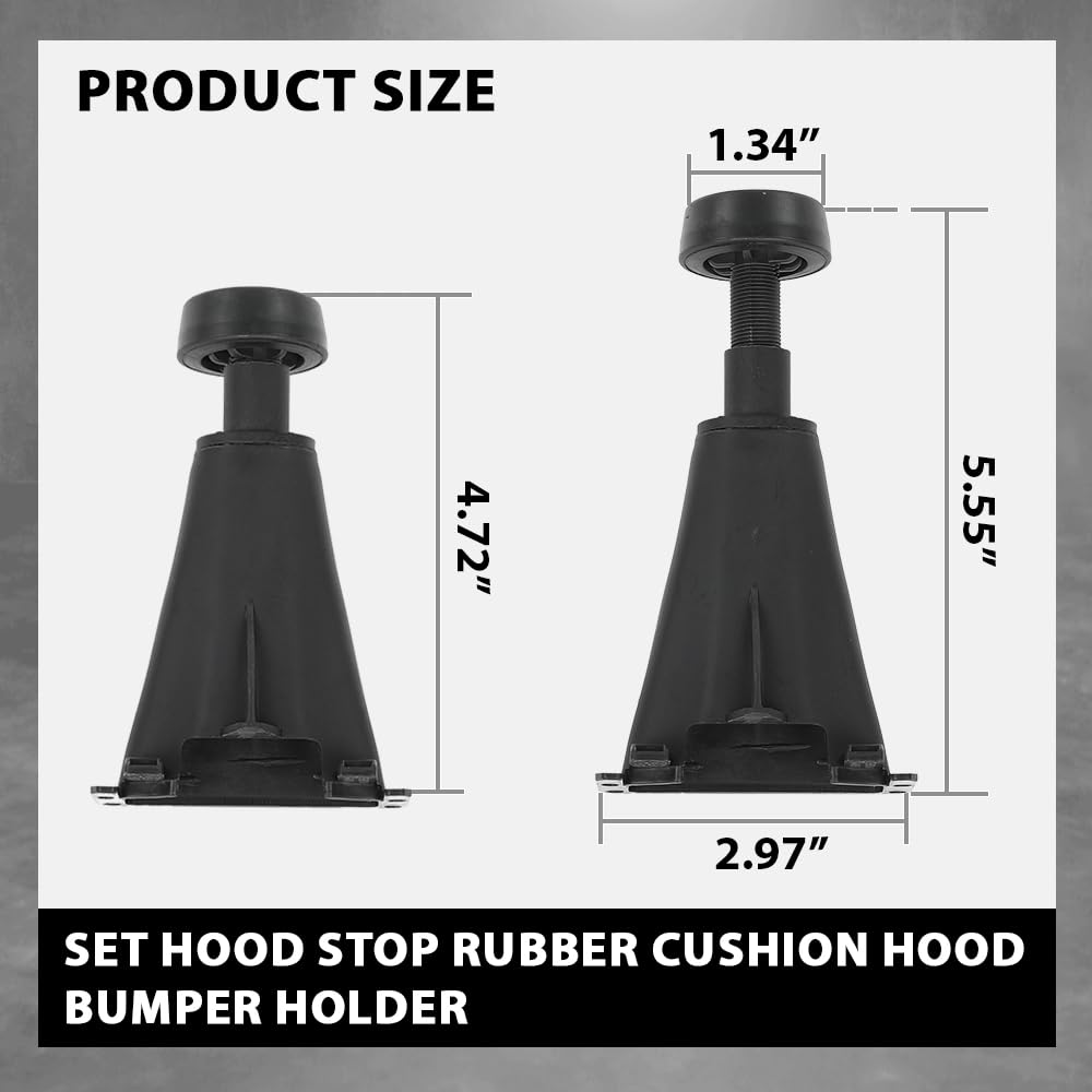 G-PLUS Hood Stop Rubber Cushion Bumper Holder, Compatible with Ford Escape 2013-2019, Fit Ford C-Max 2013-2018 AM5Z-16758-A, CV6Z-16758-A, AM5Z16758A, CV6Z16758A