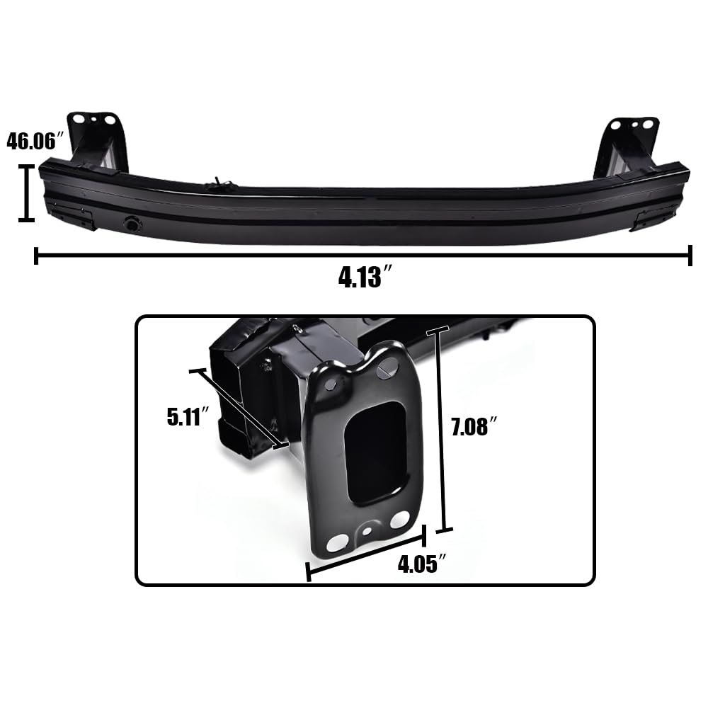 G-PLUS Front Inner inside Bumper Impact Bar Compatible with Hyundai Sonata 2015 2016 2017 2018 2019 Inside Reinforcement Rebar, 86530 C2000, 86530C2710, 86530C1710, Black