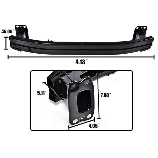 G-PLUS Front Inner inside Bumper Impact Bar Compatible with Hyundai Sonata 2015 2016 2017 2018 2019 Inside Reinforcement Rebar, 86530 C2000, 86530C2710, 86530C1710, Black