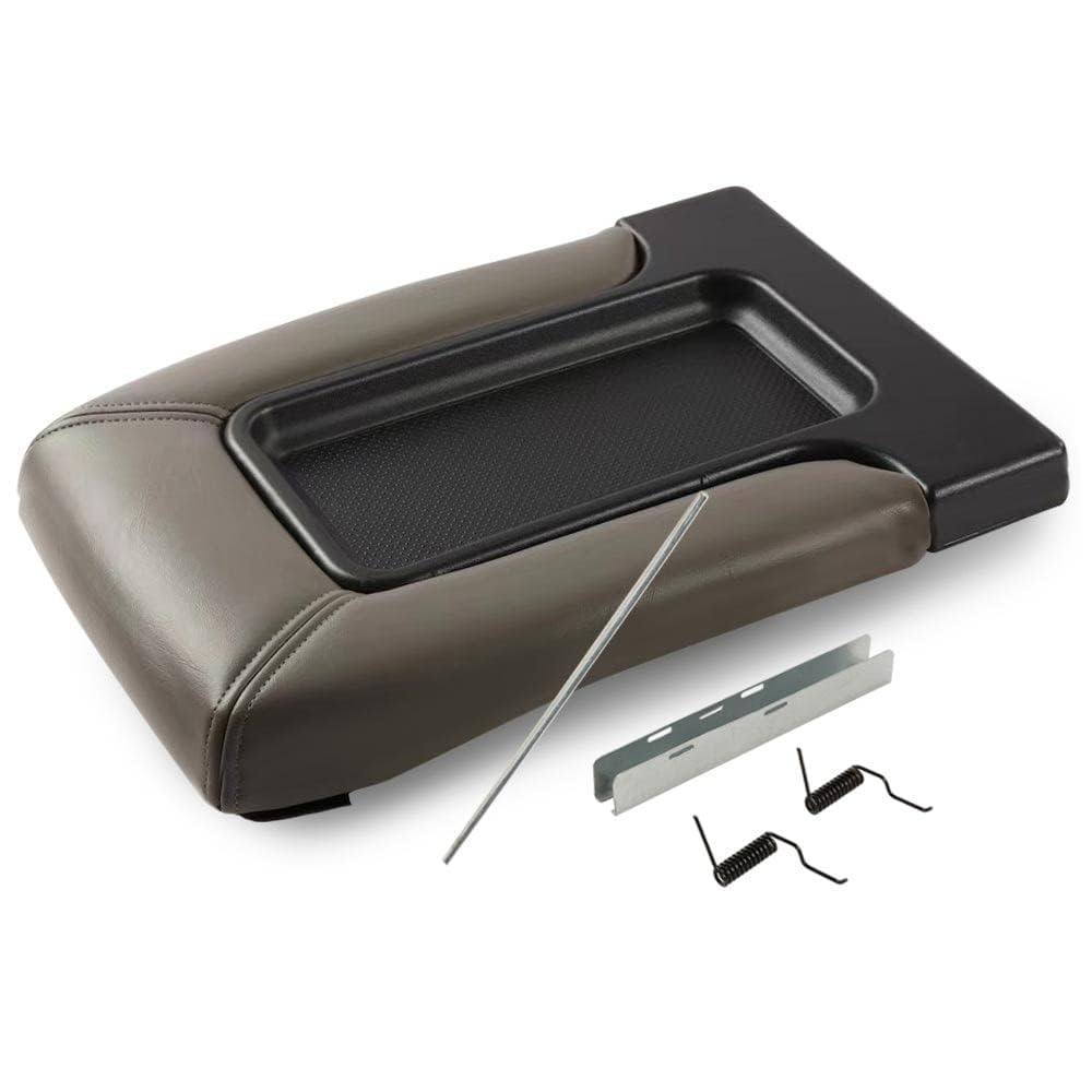 G-PLUS Center Console Lid Repair Kit Arm Rest Latch, Compatible with GMC Sierra Yukon/Chevy Silverado Suburban Tahoe 1999-2007 19127364 19127365 19127366 (Light Gray)