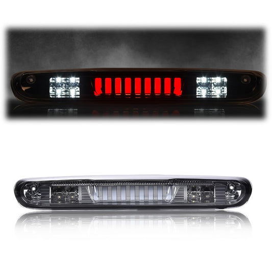 G-PLUS LED Third Brake Light Compatible With 07-14 Chevy Silverado/GMC Sierra,3RD LED Bar Brake/Cargo Light,Type I (Smoky lens Chrome Housing Amber Reflector)
