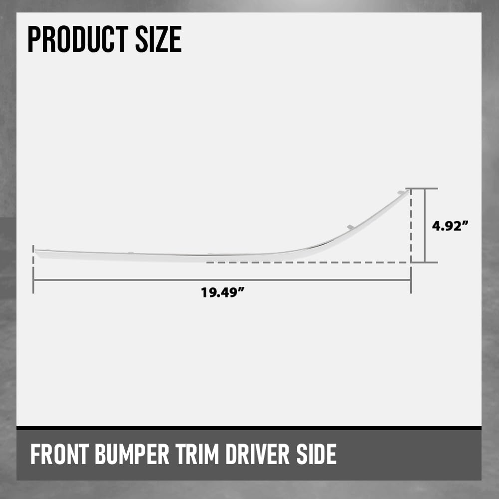 G-PLUS Front Driver Left Side Bumper Trim Compatible with Benz E550 Base Coupe 2-Door 2010-2013 Fit Models Without AMG Styling Package 2078851921, MB1046115 Silver