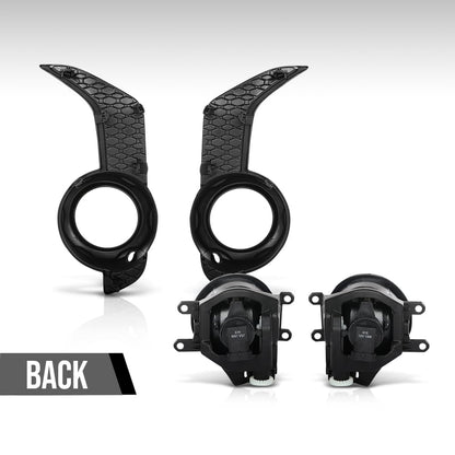 G-PLUS Fog Lights & Lamps Bezel Trim Surround Covers Compatible with Toyota 4Runner TRD/ SR5 2014 2015 2016 2017 2018 2019 2020 5212735100, 5212835080, 8121012230, 8122012230, TO1038173 Black