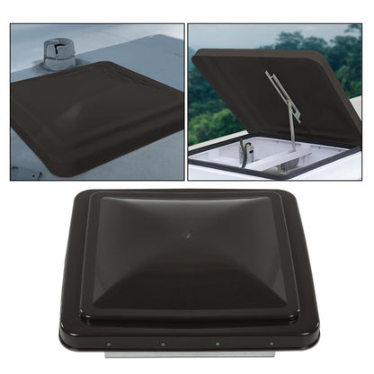 G-PLUS Replacement Roof Vent Cover Camper RV Trailer 14" x 14" Fit for Ventline pre-2008 and Elixir Style Pin 1994 and Newer Smoke 1pcs,Accessories is not assembled