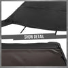 G-PLUS Soft Top Sailcloth Black W/Plastic Windows Compatible with Jeep Wrangler 1987-1995 with Factory Squared Style Upper Doors 9870215, 9870217 Black