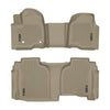 Floor Mats Fit Chevy Silverado 1500 Double Cab 2019-2024 All Weather Protection TPE Floor Liner Waterproof Cargo Liner 1st & 2nd Row Beige 2PCS, alfombras para carro