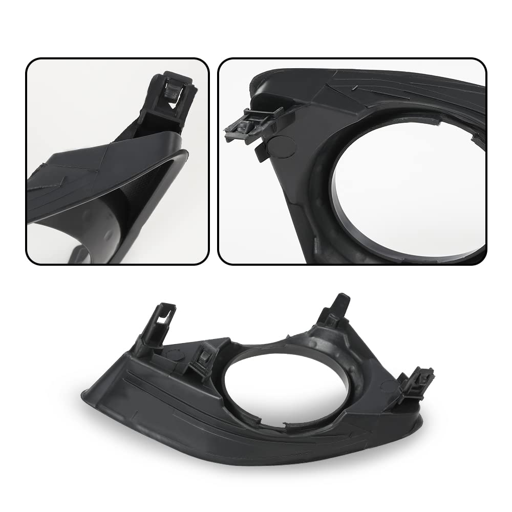 G-PLUS Front Bumper Fog Light Trim Set Compatible with 2009-2010 Toyota Corolla Left & Right w/Fog Light Hole 8148102100, TO1039116, 8148202090, TO1038116 Fog Lamp Accessories
