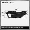 G-PLUS Fog Light Cover Lamp Bezel Left Driver Side Compatible with Jeep Grand Cherokee 2016-2022 Black 68261711AA